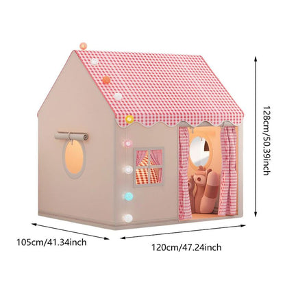 Cort de Joacă Spațios pentru Copii 120x105x128 cm – Roz, Pentru Interior și Exterior, Montare Rapidă, Rezistent și Portabil