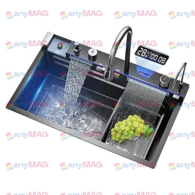 Chiuveta smart multifunctionala, Mat, Inox, 75x45x22 cm