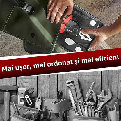 Set Clește Multifuncțional 5 în 1 Profesional – Clește, Foarfecă, Tăietor Cabluri, Sertizare & Decablare, Mâner Anti-Alunecare, Cutie Depozitare