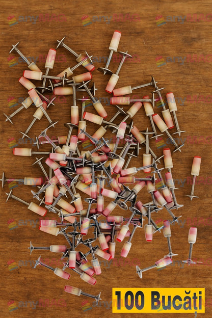 Set 100 cuie pentru pistol pneumatic, oțel galvanizat, cap „ciupercă” 7.2 mm, autopropulsare