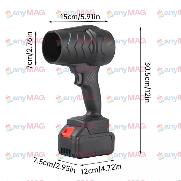 Suflanta aer profesionala portabila, indepartare apa, praf si zapada, 555 metri cubi negru, cu 2 acumulatori 48V + Acumulator Universal 48V F