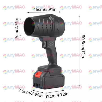 Suflanta aer profesionala portabila, indepartare apa, praf si zapada, 555 metri cubi negru, cu 2 acumulatori 48V + Acumulator Universal 48V F