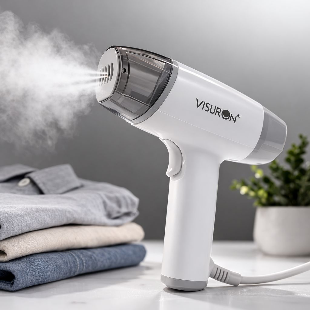 Fier de Călcat Portabil cu Abur 1500W VISURON®️ – Compact, Puternic și Ușor de Folosit