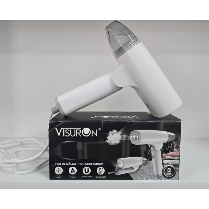 Fier de Călcat Portabil cu Abur 1500W VISURON®️ – Compact, Puternic și Ușor de Folosit