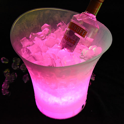 Frapieră LED 7L cu Boxă Bluetooth Integrată, Iluminare Multicolor cu 4 Moduri, Sincronizare Muzică, Reîncărcabil USB-C, Cooler Băuturi pentru