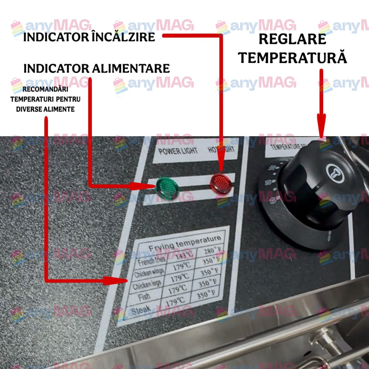 Friteuză electrică inox 6L, 2500W – profesională, puternică și durabilă