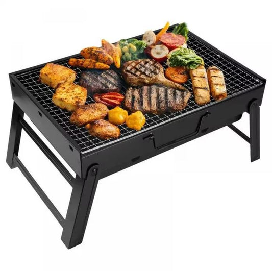 Grătar Portabil Pliabil din Oțel – Compact, Ușor de Transportat, Ideal pentru Camping, Picnic și Grătar în Aer Liber