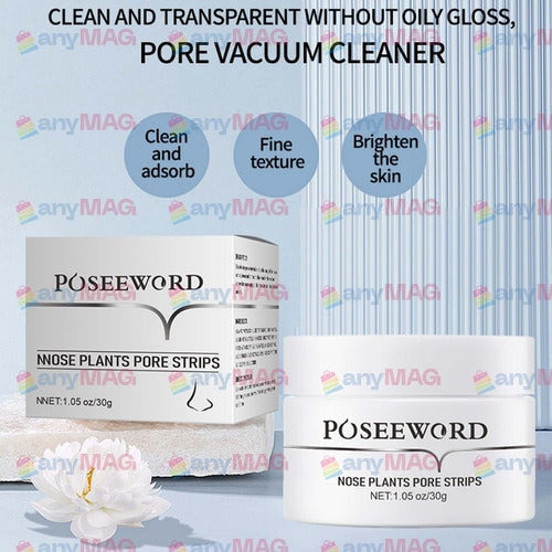 Plasturi pentru curățarea porilor Poseeword Nose Plants, 60 buc – Îndepărtarea punctelor negre și excesului de sebum