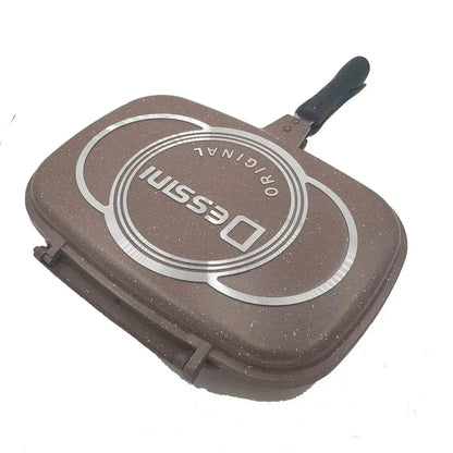 Tigaie Dublă cu Interior Antiaderent, Garnitură din Silicon, 36 cm