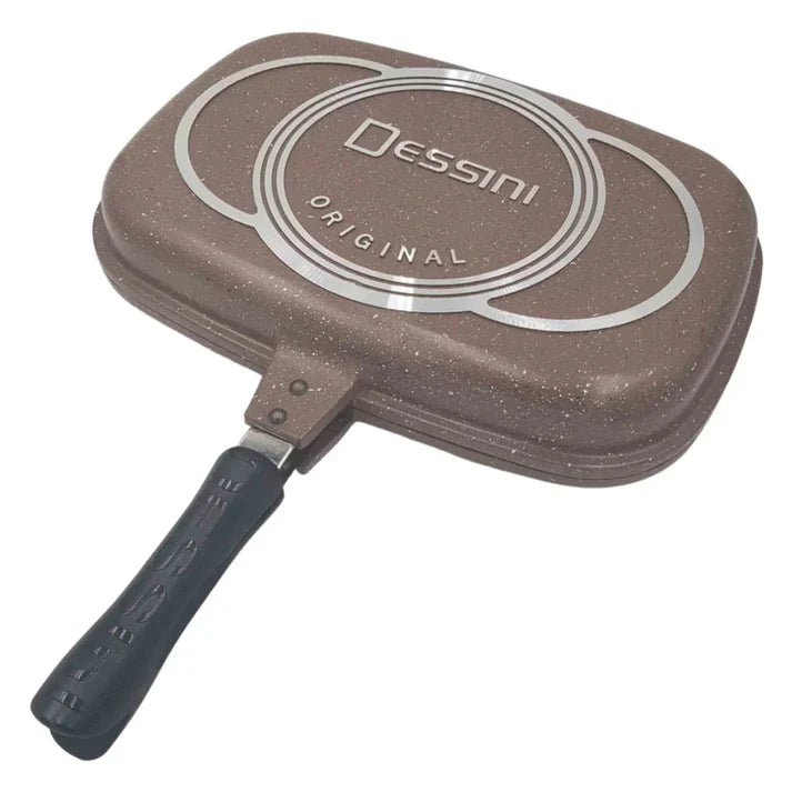 Tigaie Dublă cu Interior Antiaderent, Garnitură din Silicon, 36 cm
