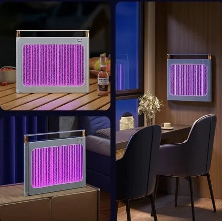 Lampă AntiȚânțari UV Reîncărcabilă Type-C – Capcană Electrică pentru Insecte, Baterie 4000mAh, Ultra-Silențioasă, IP54