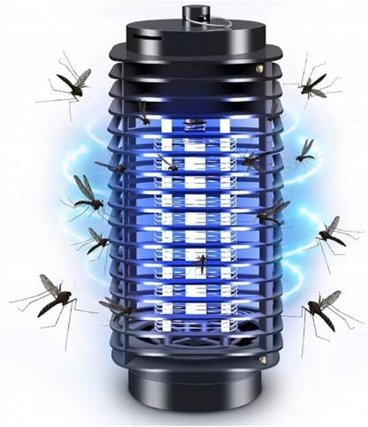 Lampă UV Anti Insecte Tip Felinar 6W – Capcană Electrică 360° pentru Țânțari și Muște, 220V, Interior & Exterior Acoperit, Fără Chimicale, Negru