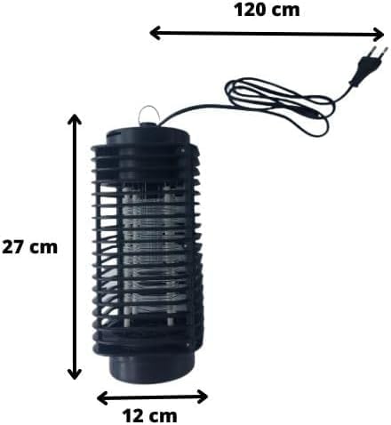 Lampă UV Anti Insecte Tip Felinar 6W – Capcană Electrică 360° pentru Țânțari și Muște, 220V, Interior & Exterior Acoperit, Fără Chimicale, Negru