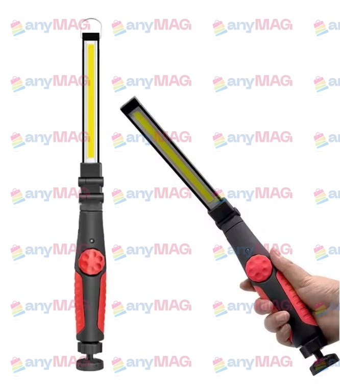 Lampă de Lucru LED Portabilă COB cu Magnet și Încărcare USB – Intensitate Reglabilă, Rotire 180°