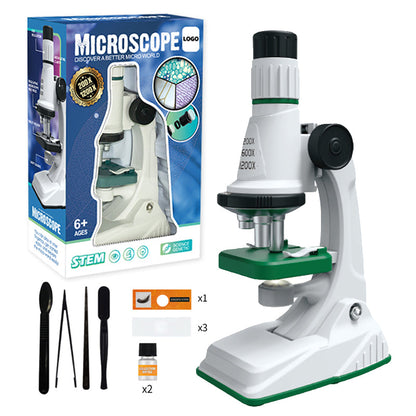 Microscop Copii 200x–1200x cu 10 Accesorii – Set Educațional Explorare Științifică