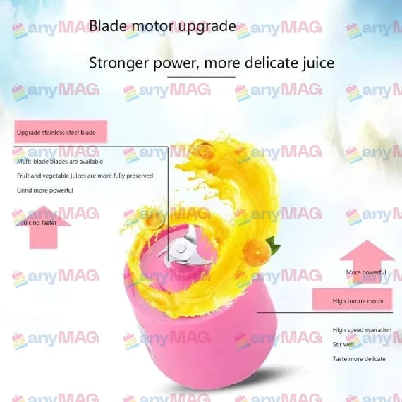 Mini Blender Portabil - Conectat prin USB, Electric, pentru Prepararea de Sucuri, Stil de Viață Sănătos, Verde, Materiale Durabile, Non-Toxic