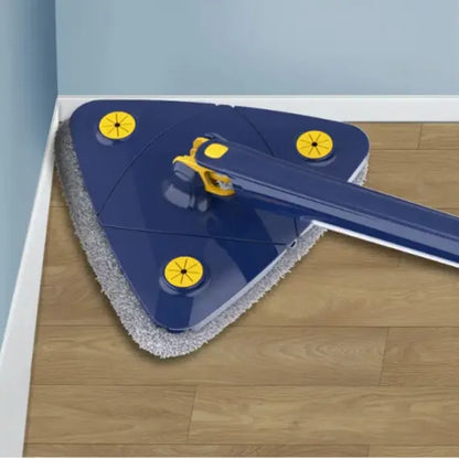 Mop Profesional cu Stoarcere - Lavetă din Microfibră, Albastru, 130 cm, Eficiență Maximă, Non-Toxic, pentru Interior/Exterior