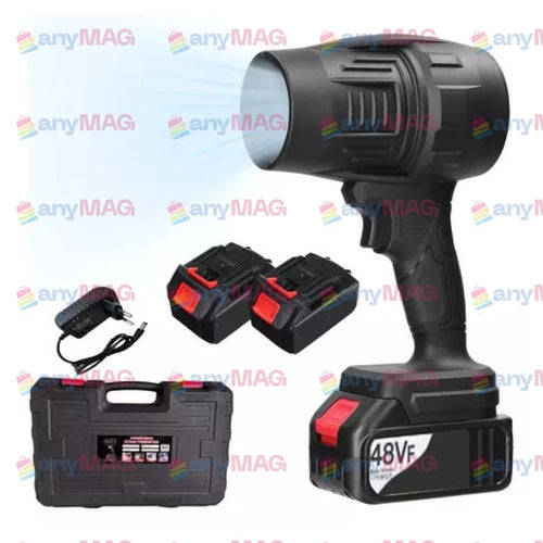 Suflanta aer profesionala portabila, indepartare apa, praf si zapada, 555 metri cubi negru, cu 2 acumulatori 48V + Acumulator Universal 48V F