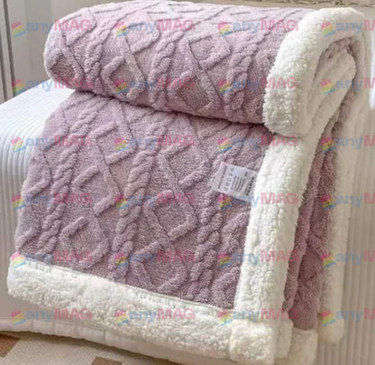 Pătură Cocolino Groasă Dublă, Super Soft, Tip Tricotaj cu Blăniță, 200 x 230 cm