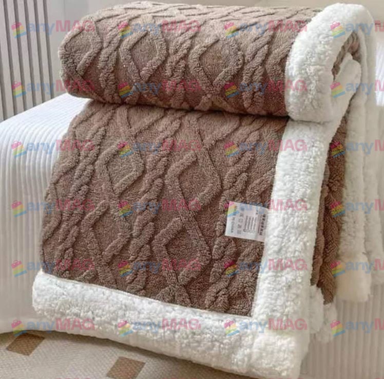 Pătură Cocolino Groasă Dublă, Super Soft, Tip Tricotaj cu Blăniță, 200 x 230 cm