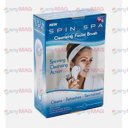 Perie de Curățare Facială Spin Spa - Electrică, Rezistentă la Apă, 2 Capete Incluse, Non-Toxică, pentru Îngrijire Personală