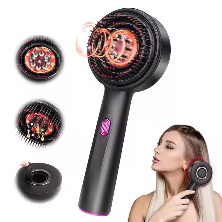 Aparat Electric pentru Masaj Scalp cu Terapie LED Roșie și Aplicator Ulei, Anti Căderea Părului, Stimulare Creștere și Regenerare Capilară