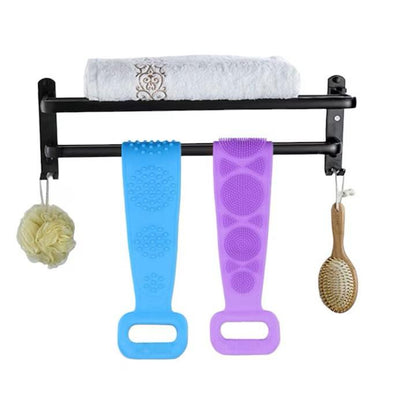 Burete de Baie, pentru Spalare Corporala si Exfoliere Piele, Banda cu Doua Fete Striate pentru Curatare Profunda 60 cm X 10 cm