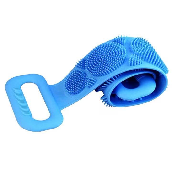 Burete de Baie, pentru Spalare Corporala si Exfoliere Piele, Banda cu Doua Fete Striate pentru Curatare Profunda 60 cm X 10 cm