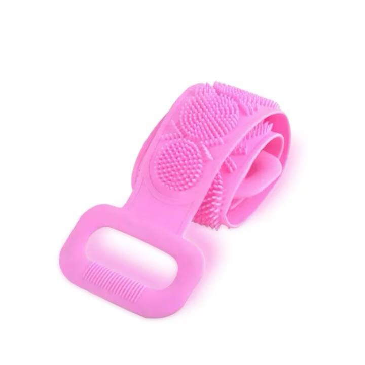 Burete de Baie, pentru Spalare Corporala si Exfoliere Piele, Banda cu Doua Fete Striate pentru Curatare Profunda 60 cm X 10 cm