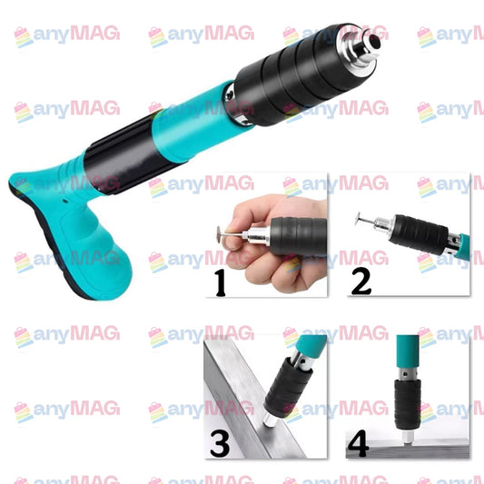 Pistol Manual Pneumatic pentru Fixare Cuie și Nituri, Profesional, cu Accesorii și Cutie Transport