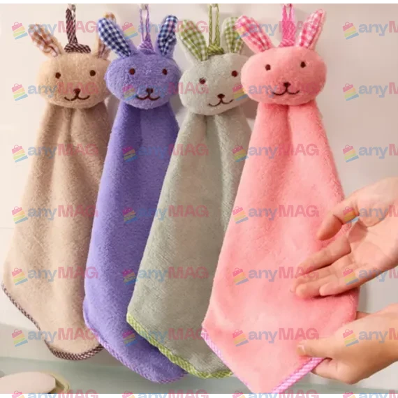 Set 3x Prosop Mic de Față cu Iepuraș - Diverse Culori, 16cm, de Calitate, Non-Toxic