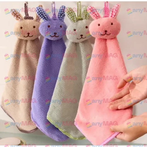 Set 3x Prosop Mic de Față cu Iepuraș - Diverse Culori, 16cm, de Calitate, Non-Toxic