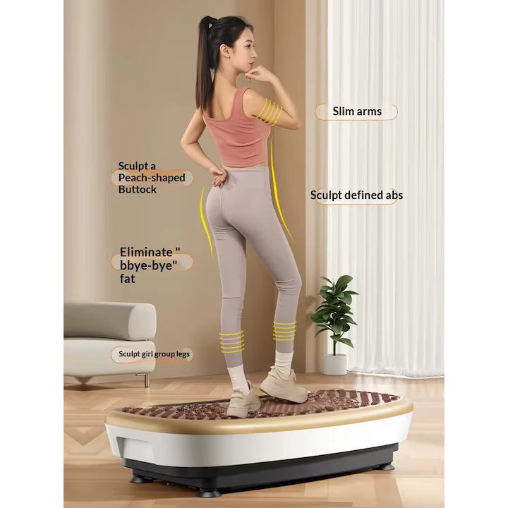 Aparat de Fitness cu Vibrații pentru Acasă – Platformă pentru Slăbire, Tonifiere și Exerciții Corporale