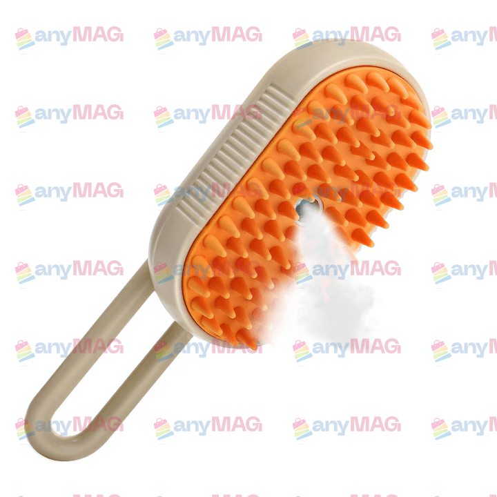 Perie cu Abur pentru Animale de Companie – Îndepărtează Părul, Curățare Eficientă, Încărcare USB-C, Mâner Rotativ 360° (12 x 6.5 cm)