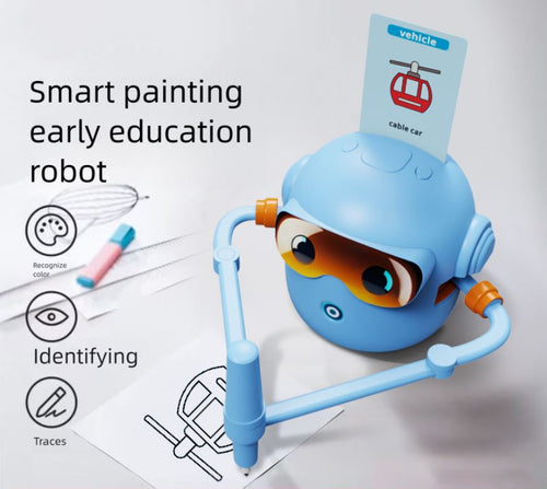 Robot Inteligent de Desen pentru Copii – Set Creativ cu Carduri, Jucărie Educațională Interactivă Fără Ecran
