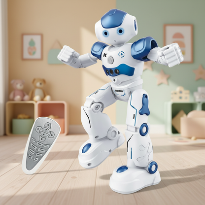 Robot Interactiv pentru Copii cu Control Gestual și Telecomandă, Dansează, Cântă, Programabil, Funcții Educaționale, Jucărie Inteligentă Reîncărcabilă