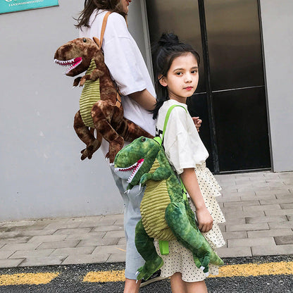 Rucsac de Plus Dinozaur pentru Copii, Ghiozdan pentru Grădiniță și Excursii, Bretele Reglabile, Model Dino 3D