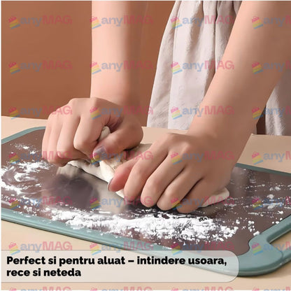 Fund de Tocat Profesional din Oțel Inoxidabil – 35 × 22 cm, Ultra-Durabil și Ușor de Curățat