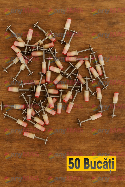 Set 50 cuie pentru pistol pneumatic, oțel galvanizat, cap „ciupercă” 7.2 mm, autopropulsare