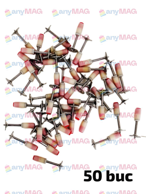 Set 50 cuie pentru pistol pneumatic, oțel galvanizat, cap „ciupercă” 7.2 mm, autopropulsare