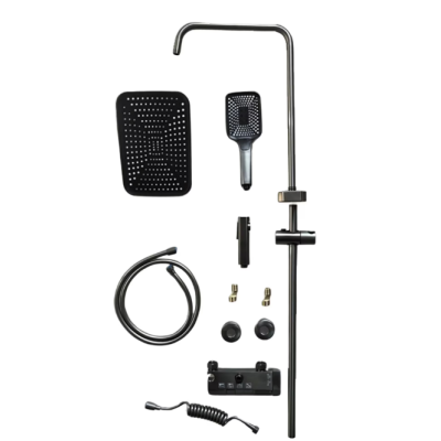 Set de Duș Multifuncțional Tip Ploaie cu Termostat și Afișaj Digital – Design Premium pentru Baie Modernă