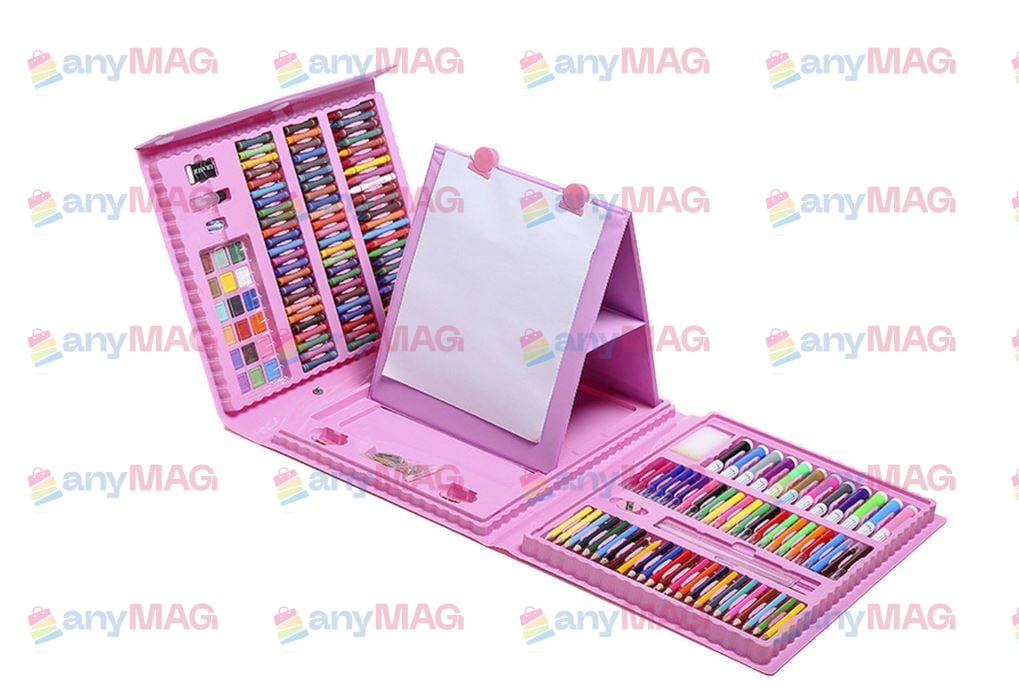 Set de Arta Creativa pentru Copii – 208 Piese – pictura si desen - roz