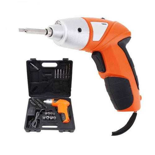 Set Șurubelniță Electrică Reîncărcabilă Fără Fir – 45 Accesorii, LED, 4.8V, Cuplu 3Nm, Ideal pentru Casă și DIY