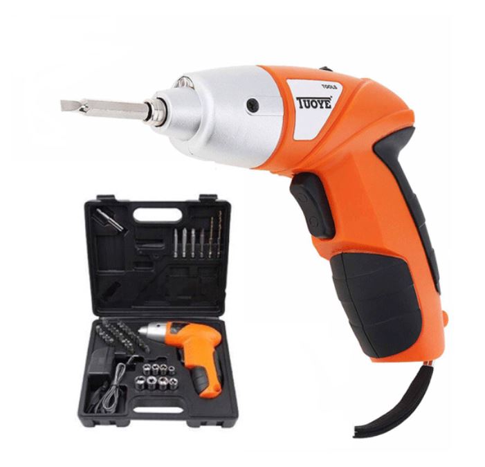 Set Șurubelniță Electrică Reîncărcabilă Fără Fir – 45 Accesorii, LED, 4.8V, Cuplu 3Nm, Ideal pentru Casă și DIY