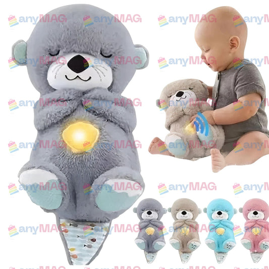 Jucărie de pluș urs interactiv 25 cm – Cu muzică și imitație de respirație, diferite culori, jucărie liniștitoare pentru copii